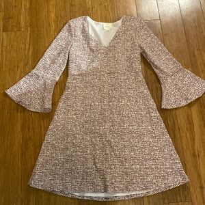 Maeve Red and White Midi Dress